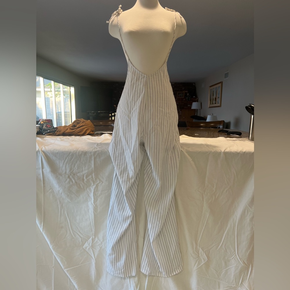 White Pin Stripe overall